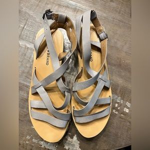 Lucky Brand gray platform sandals